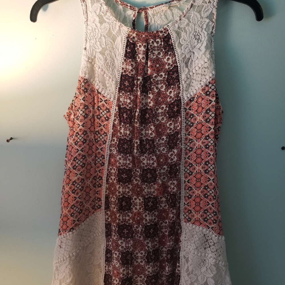 Paterrn/lace midi dress